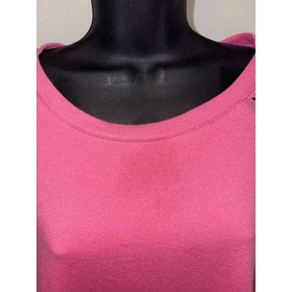 Cato Womens 2XL 18/20 Blouse Top Pullover Eyelet Details Sleeves Pink - Picture 2 of 9